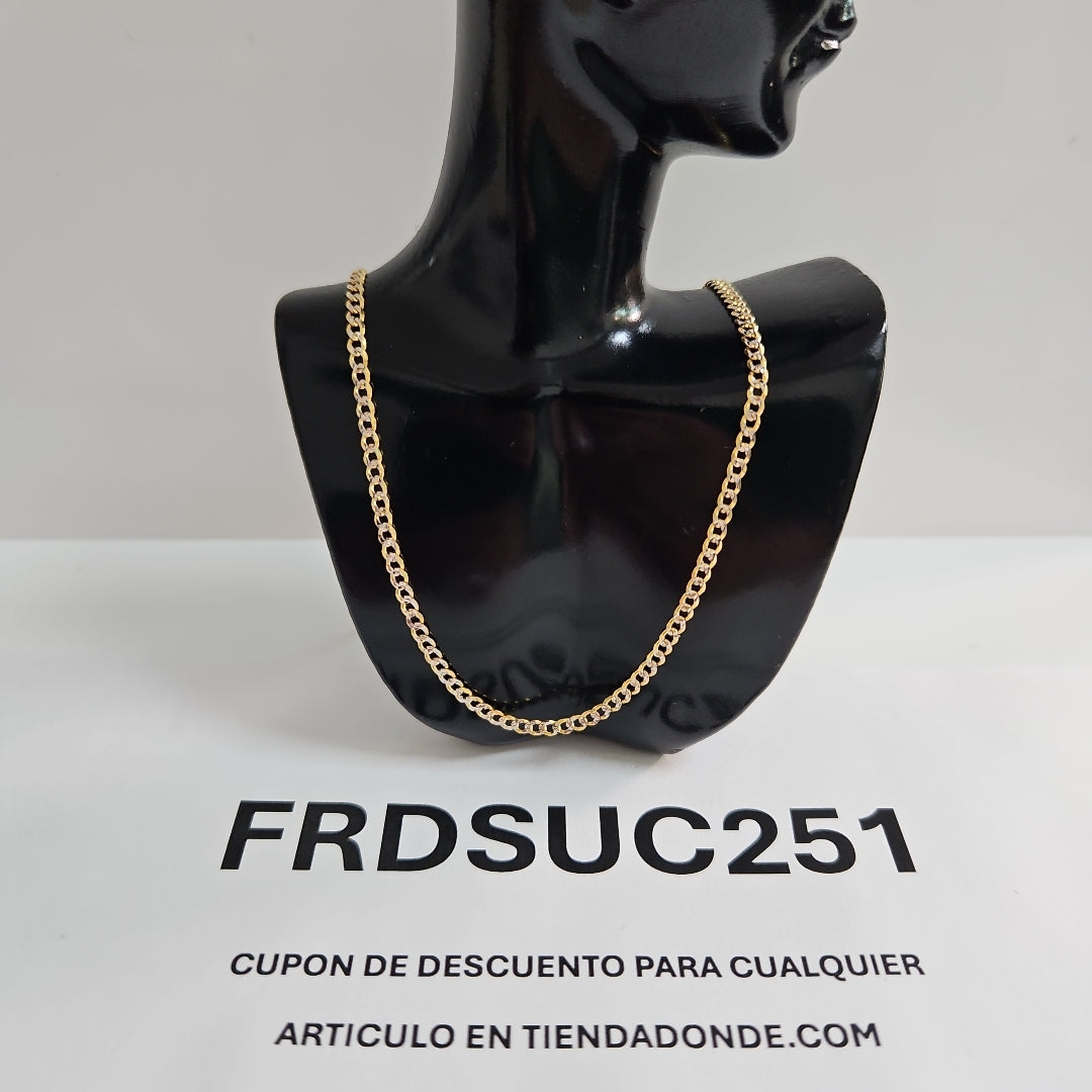 CADENAS BARBADA DIAMANTADA ORO 14K 60 CM 6.1 GR (NUEVO)
