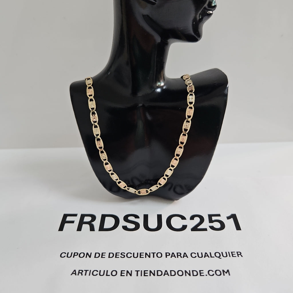 CADENAS TEJIDO GUCHI ORO 10K 55 CM 6.9 GR (NUEVO)