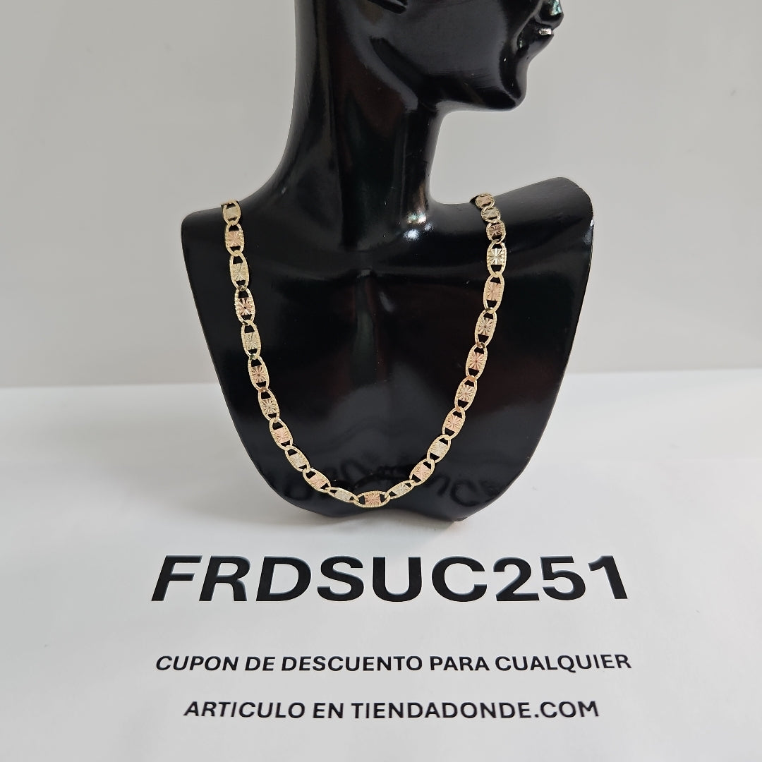 CADENAS TEJIDO GUCHI ORO 10K 55 CM 6.9 GR (NUEVO)