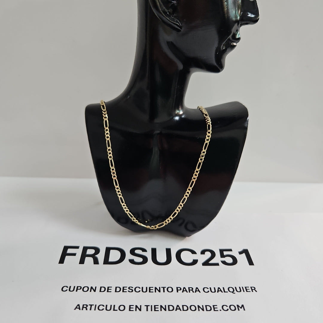 CADENAS TEJIDO 3X1 ORO 10K 50 CM 2.9 GR (NUEVO)