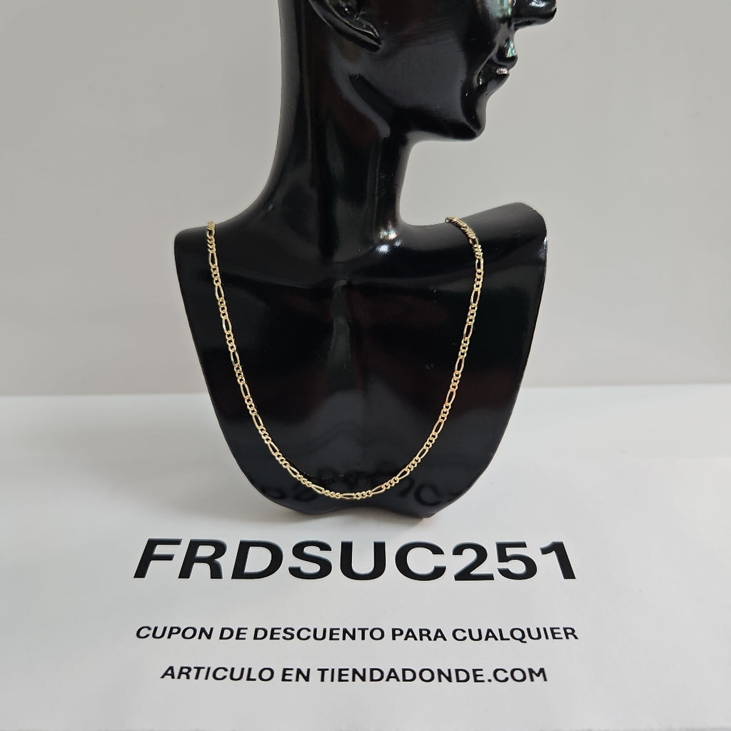 CADENAS TEJIDO 3X1 ORO 14K 55 CM 2.7 GR (NUEVO)