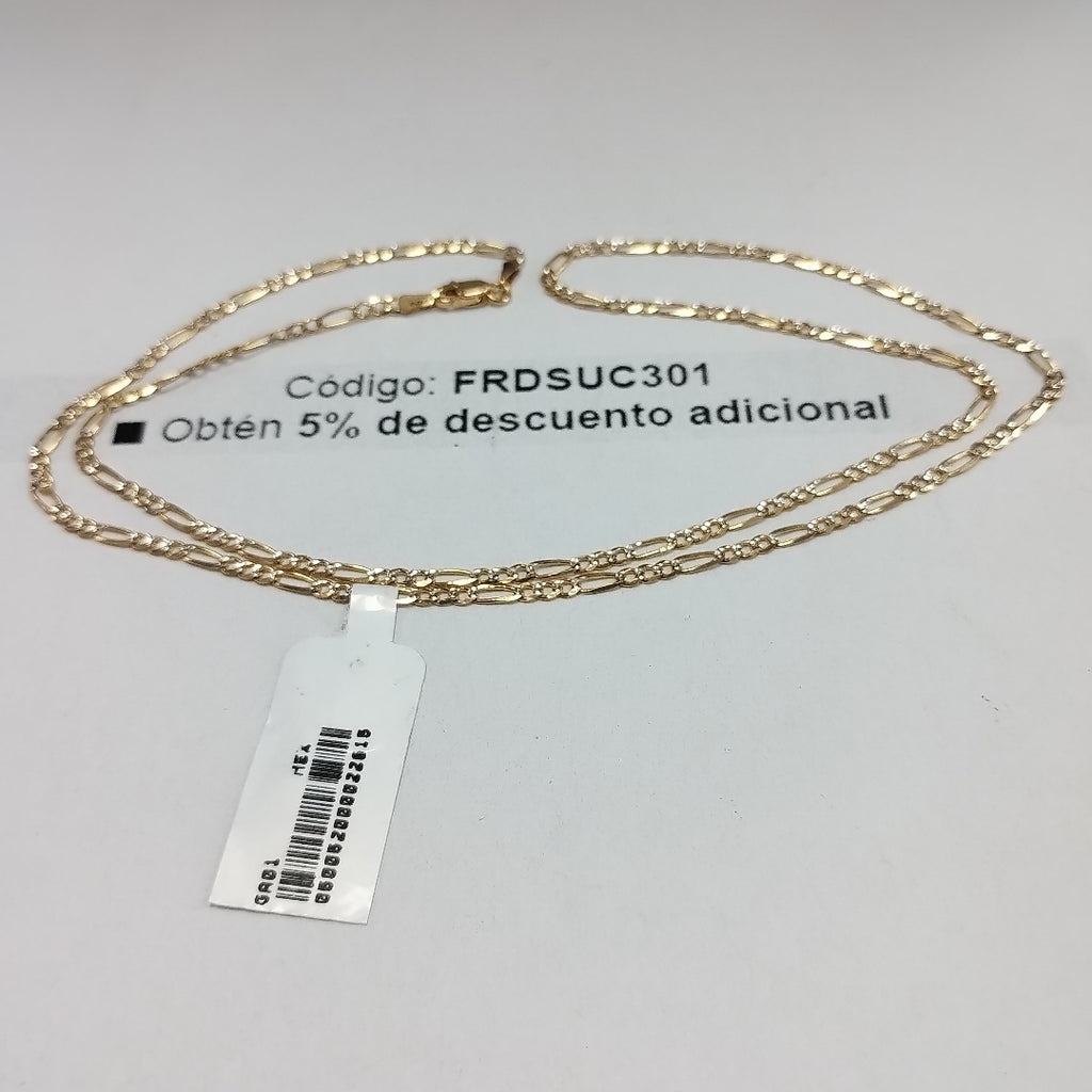 CADENAS TEJIDO 3X1 ORO 14K 55 CM 4.8 GR (NUEVO)