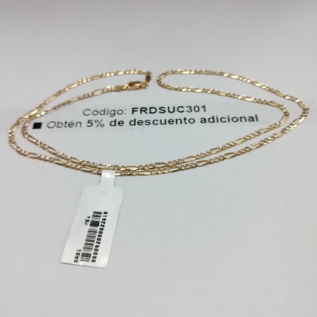 CADENAS TEJIDO 3X1 ORO 14K 55 CM 4.8 GR (NUEVO)