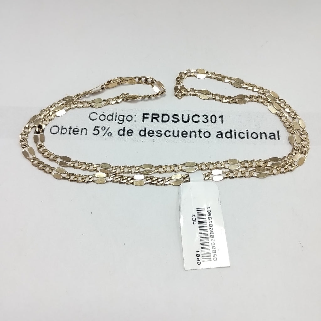 CADENAS TEJIDO ESPECIAL ORO 10K 50 CM 6.4 GR (NUEVO)