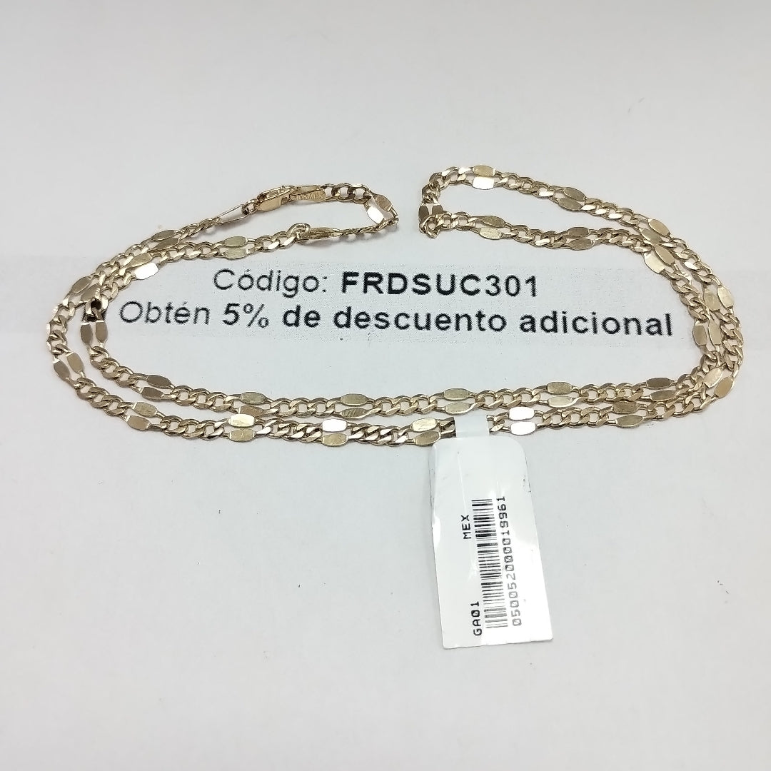 CADENAS TEJIDO ESPECIAL ORO 10K 50 CM 6.4 GR (NUEVO)