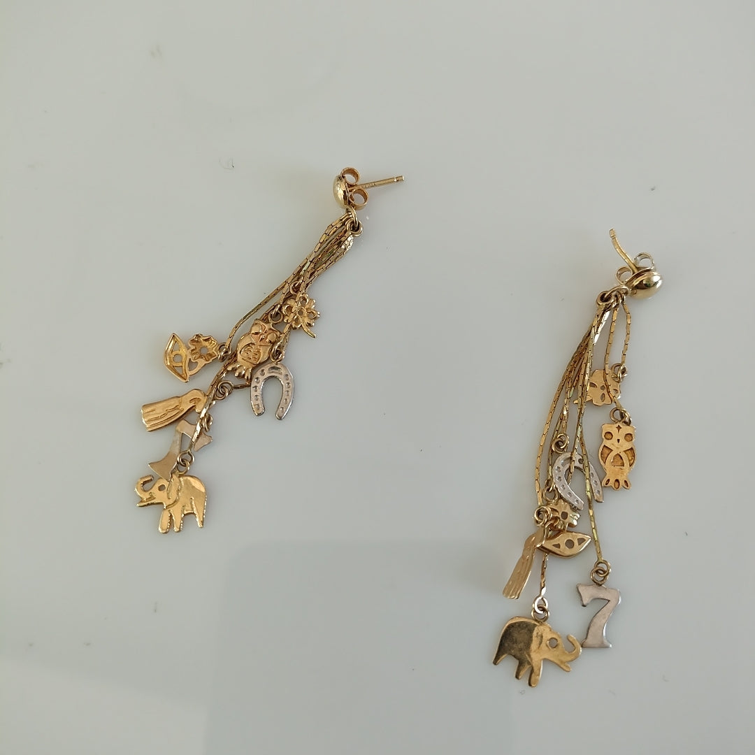 BROQUELES PAR ORO 10 K 4.5 GRMS (SEMINUEVO)