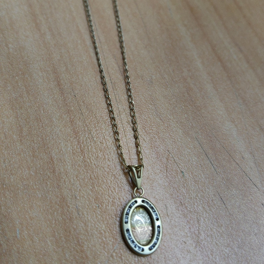 CADENA, MEDALLA RELIGIOSA ORO 10 K 1.5 GRMS (SEMINUEVO)