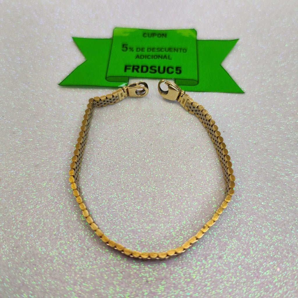 PULSERA ORO COMBINADO 14 K 17.4 GRMS (SEMINUEVO)