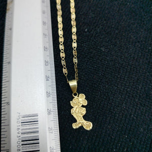 CADENA, DIJE ORO COMBINADO 10 K 4.8 GRMS (SEMINUEVO)