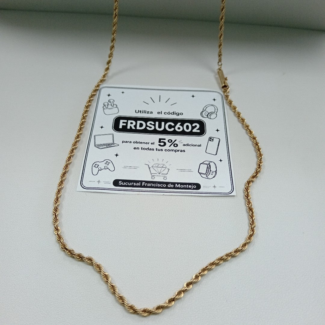 CADENA ORO 14 K 15.7 GRMS (SEMINUEVO)