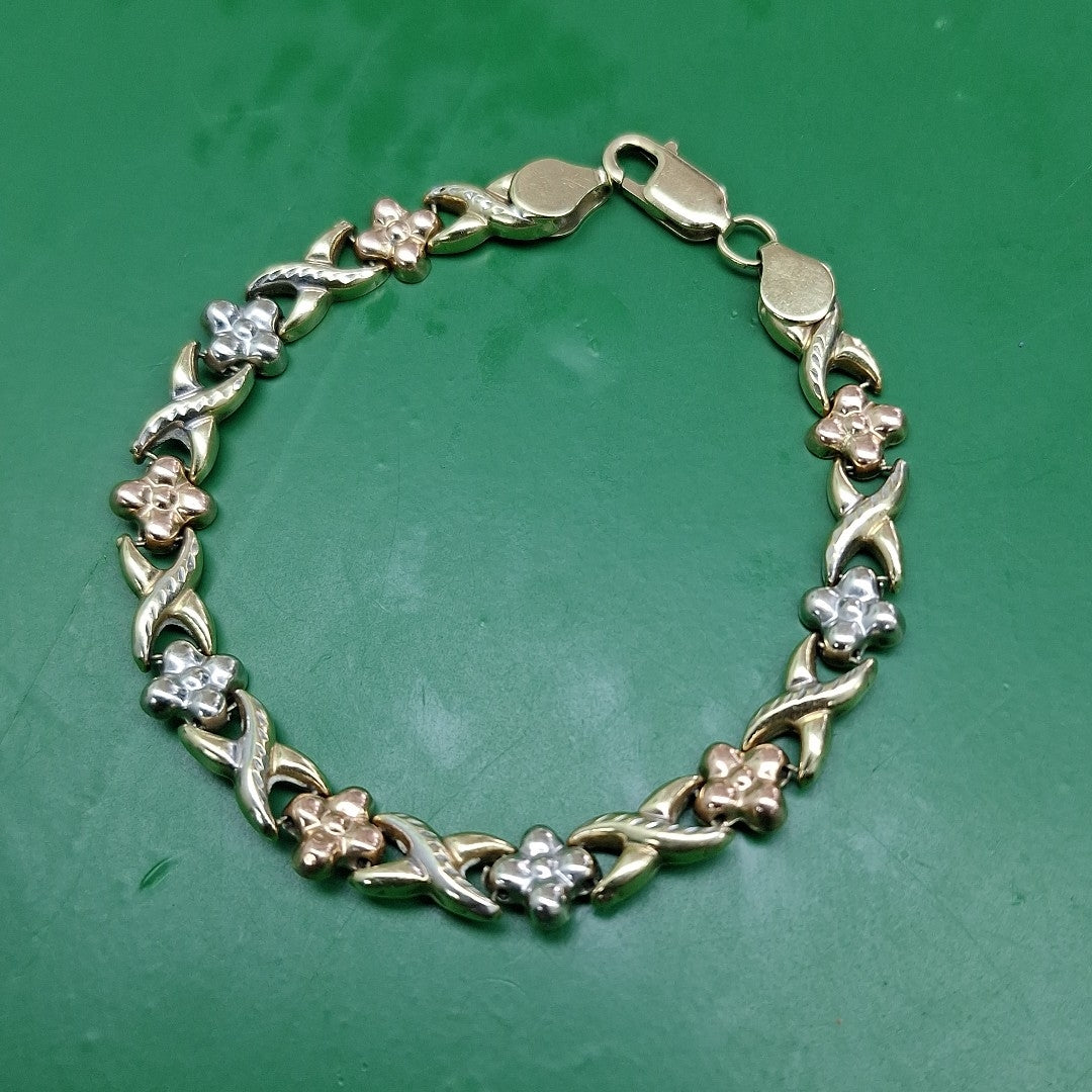PULSERA ORO COMBINADO 10 K 7 GRMS (SEMINUEVO)