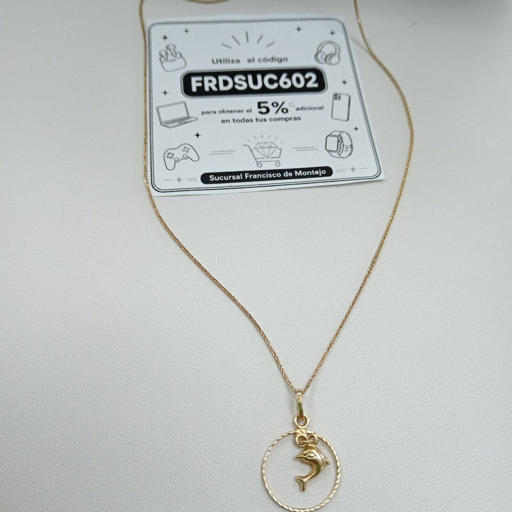 CADENA, DIJE ORO 18 K 3.2 GRMS (SEMINUEVO)