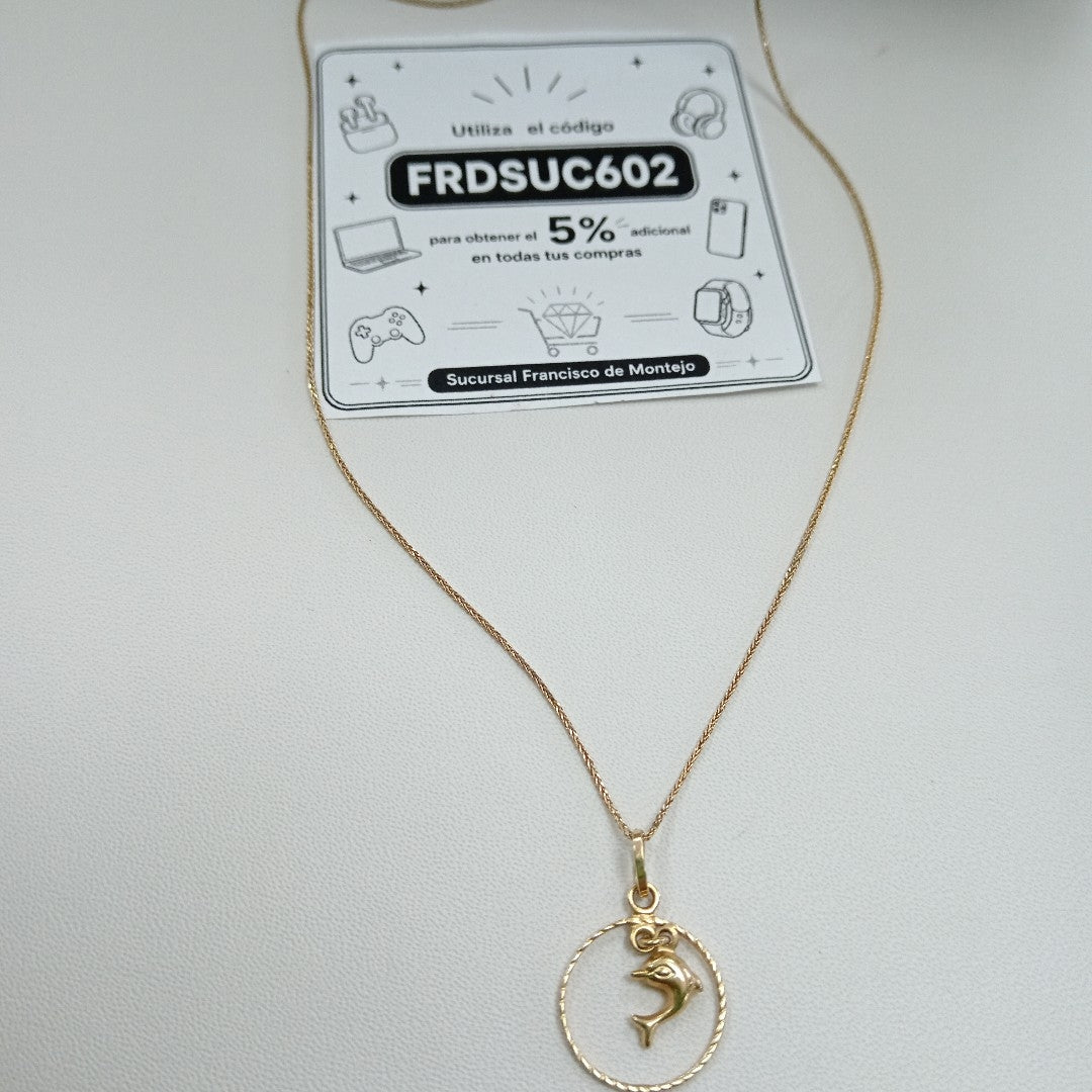 CADENA, DIJE ORO 18 K 3.2 GRMS (SEMINUEVO)