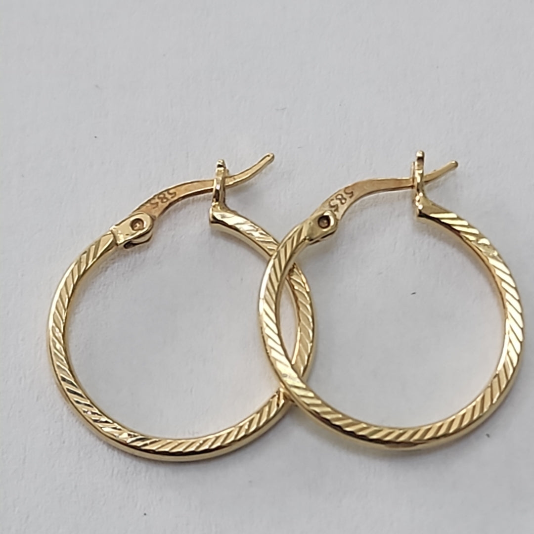 ARETES PAR ORO 14 K 1.3 GRMS (SEMINUEVO)