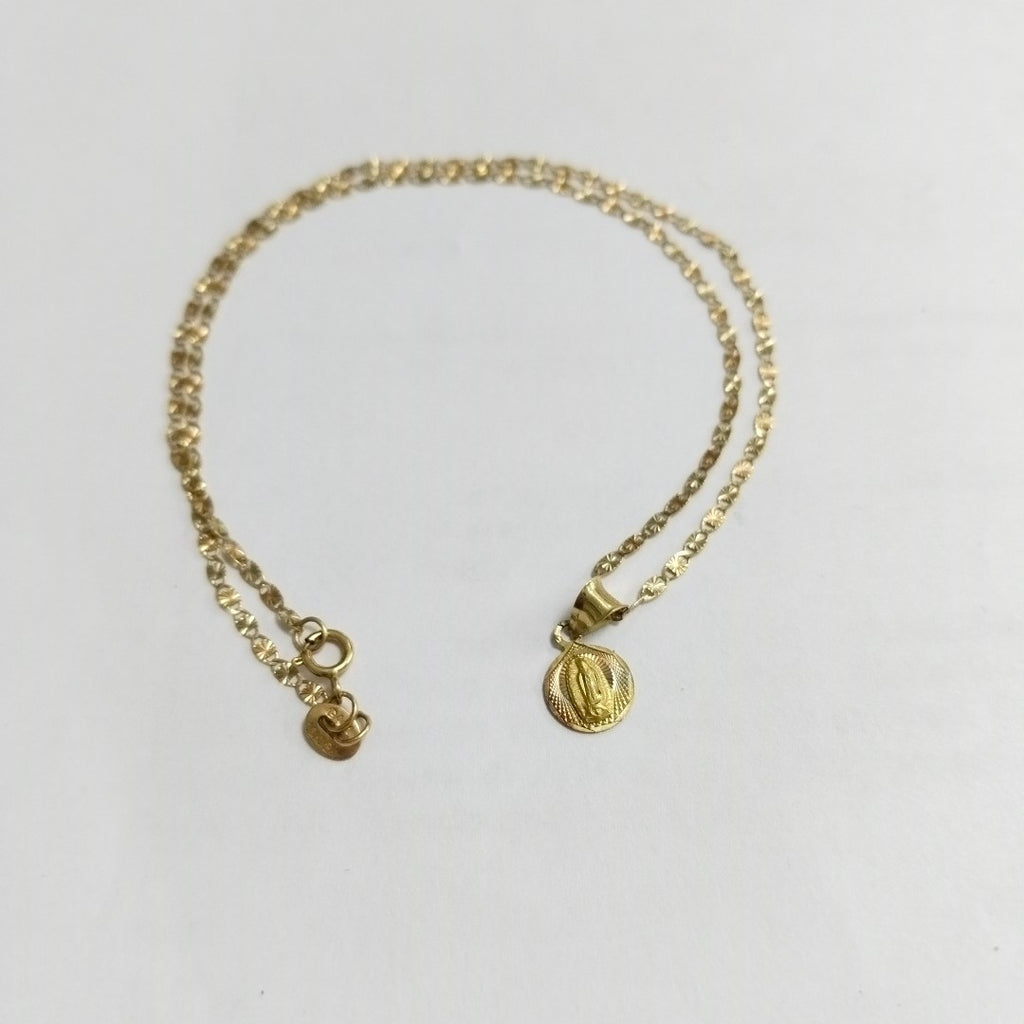 CADENA,MEDALLA RELIGIOSA ORO 10 K 1,60 GRMS (SEMINUEVO)