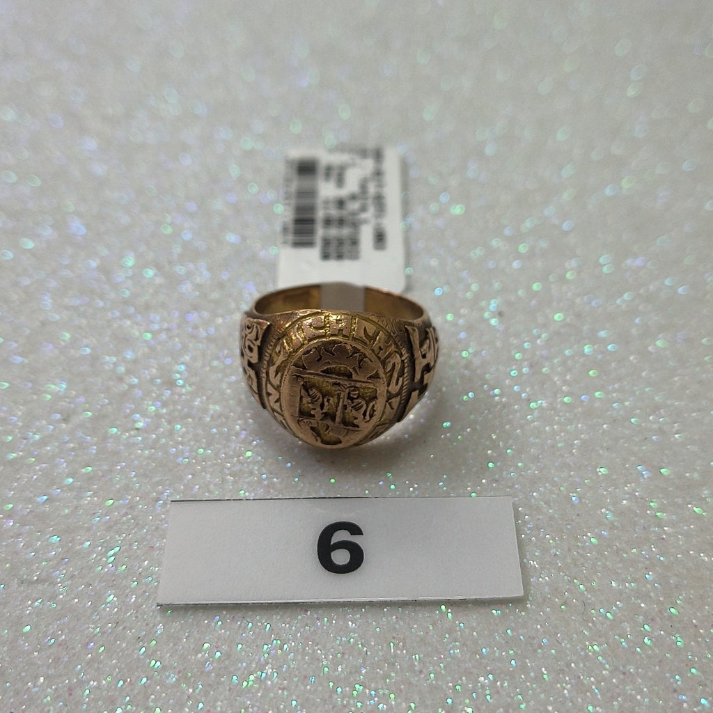 ANILLO DE GRADUACIÓN ORO 10 K 9.8 GRMS (SEMINUEVO)