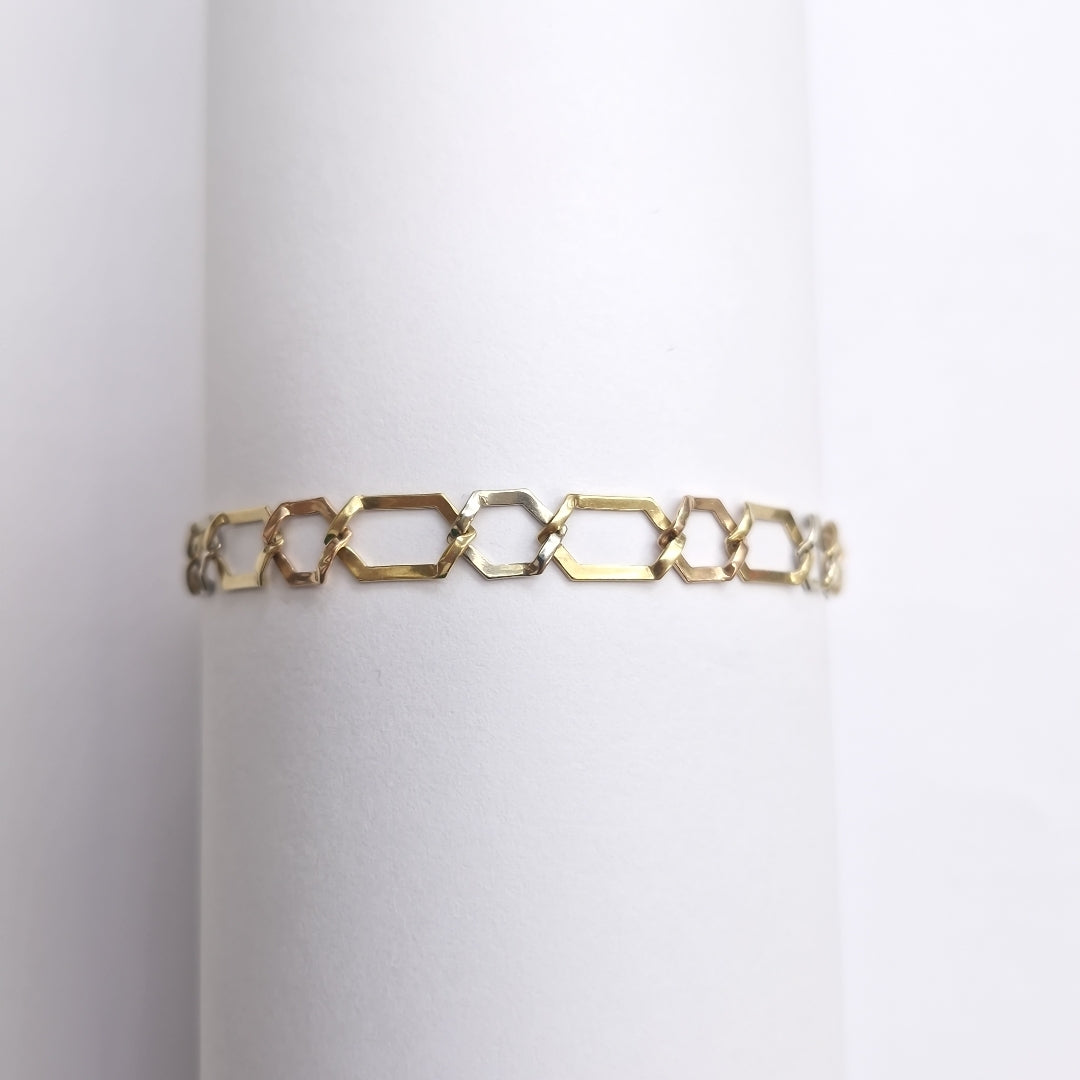 PULSERA ORO,ORO COMBINADO 14 K 5,60 GRMS (SEMINUEVO)