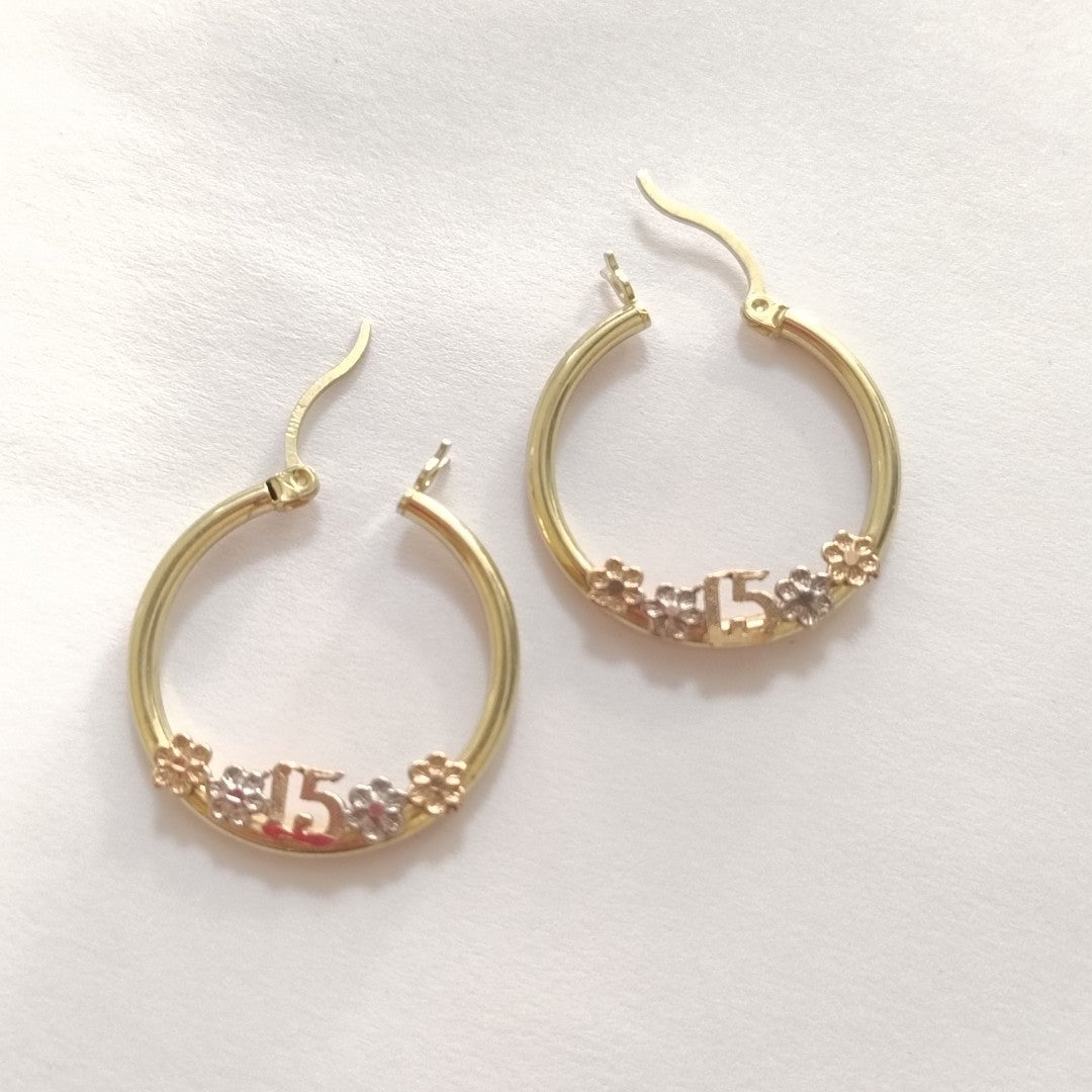 ARRACADAS PAR ORO 14 K 2.4 GRMS (SEMINUEVO)