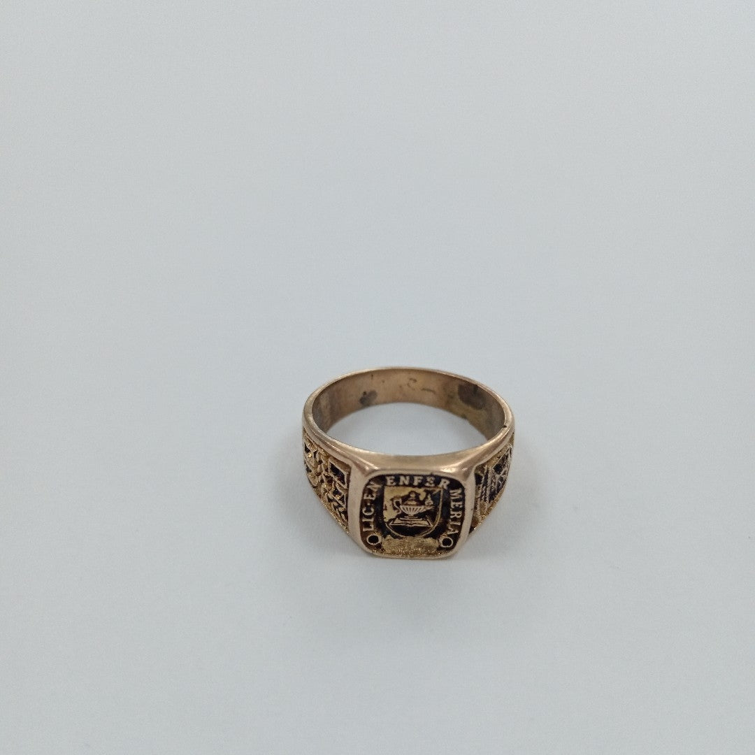 ANILLO DE GRADUACIÓN ORO 10 K 5,10 GRMS (SEMINUEVO)
