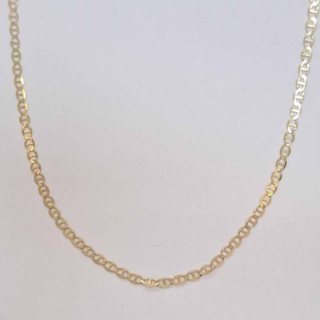 CADENAS TEJIDO MARINERA ORO 14K 55 CM 7.9 GR (NUEVO)