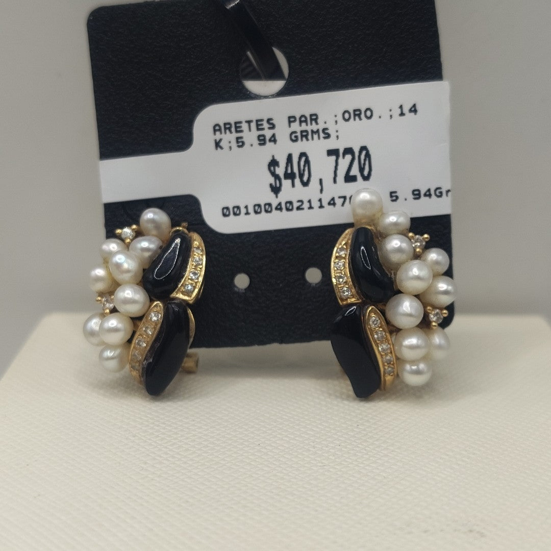 ARETES PAR ORO 14 K 5.94 GRMS (SEMINUEVO)