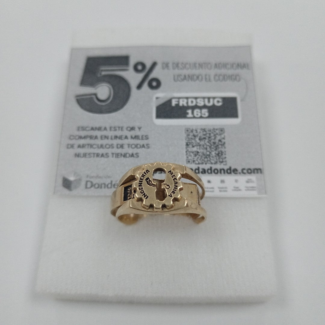 ANILLO DE GRADUACIÓN ORO 14 K 7 GRMS (SEMINUEVO)