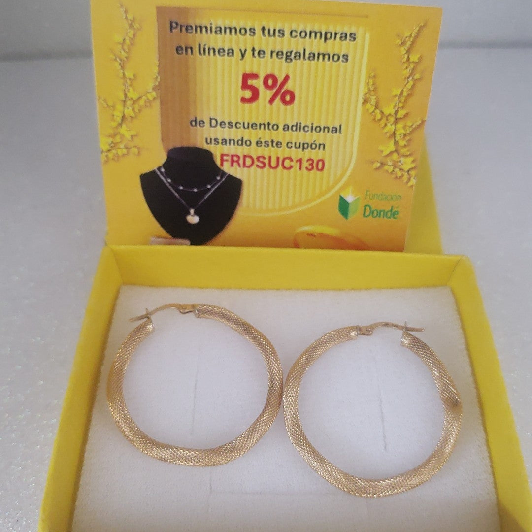ARRACADAS PAR ORO 14 K 3.5 GRMS (SEMINUEVO)