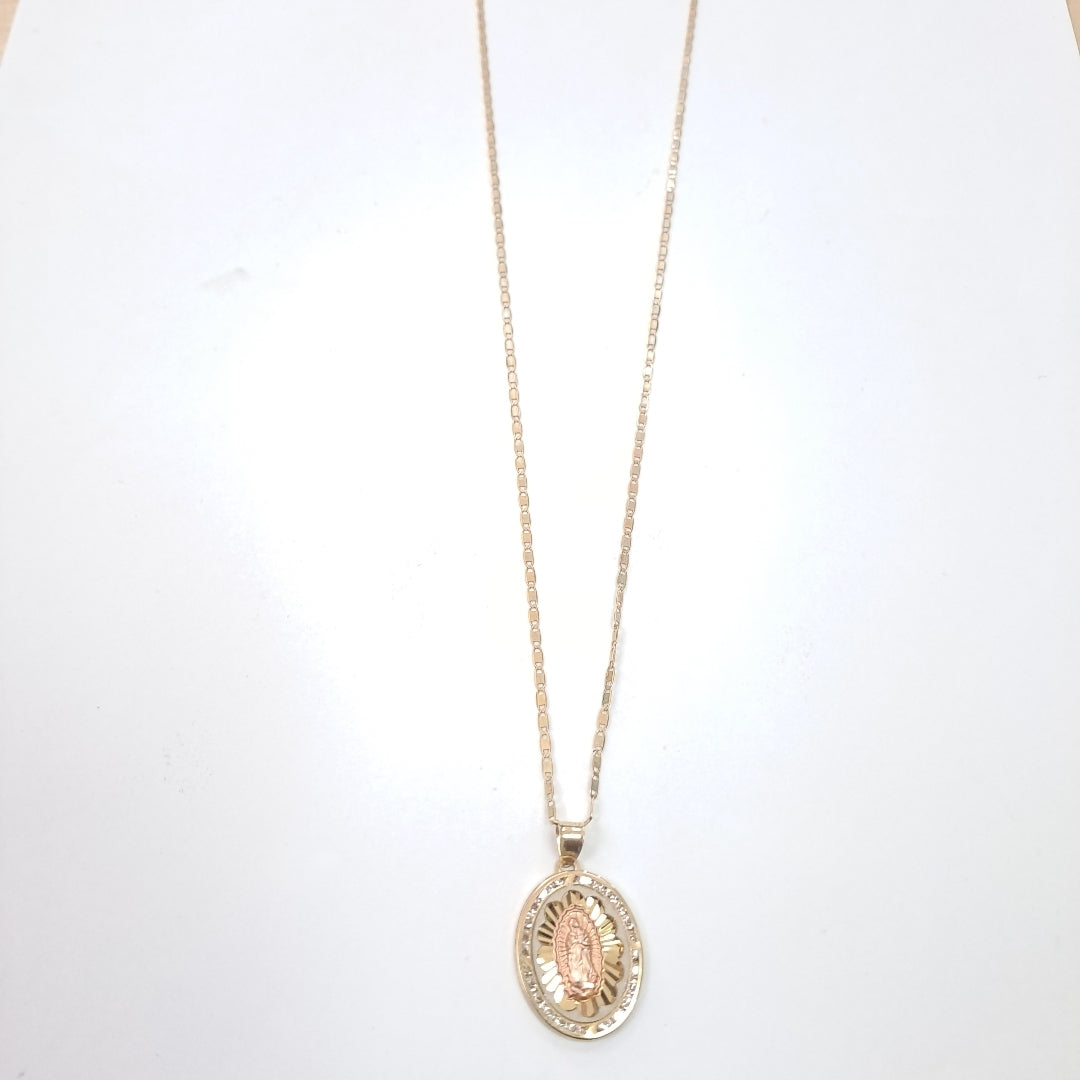 CADENA, MEDALLA RELIGIOSA ORO 8 K 3.1 GRMS (SEMINUEVO)