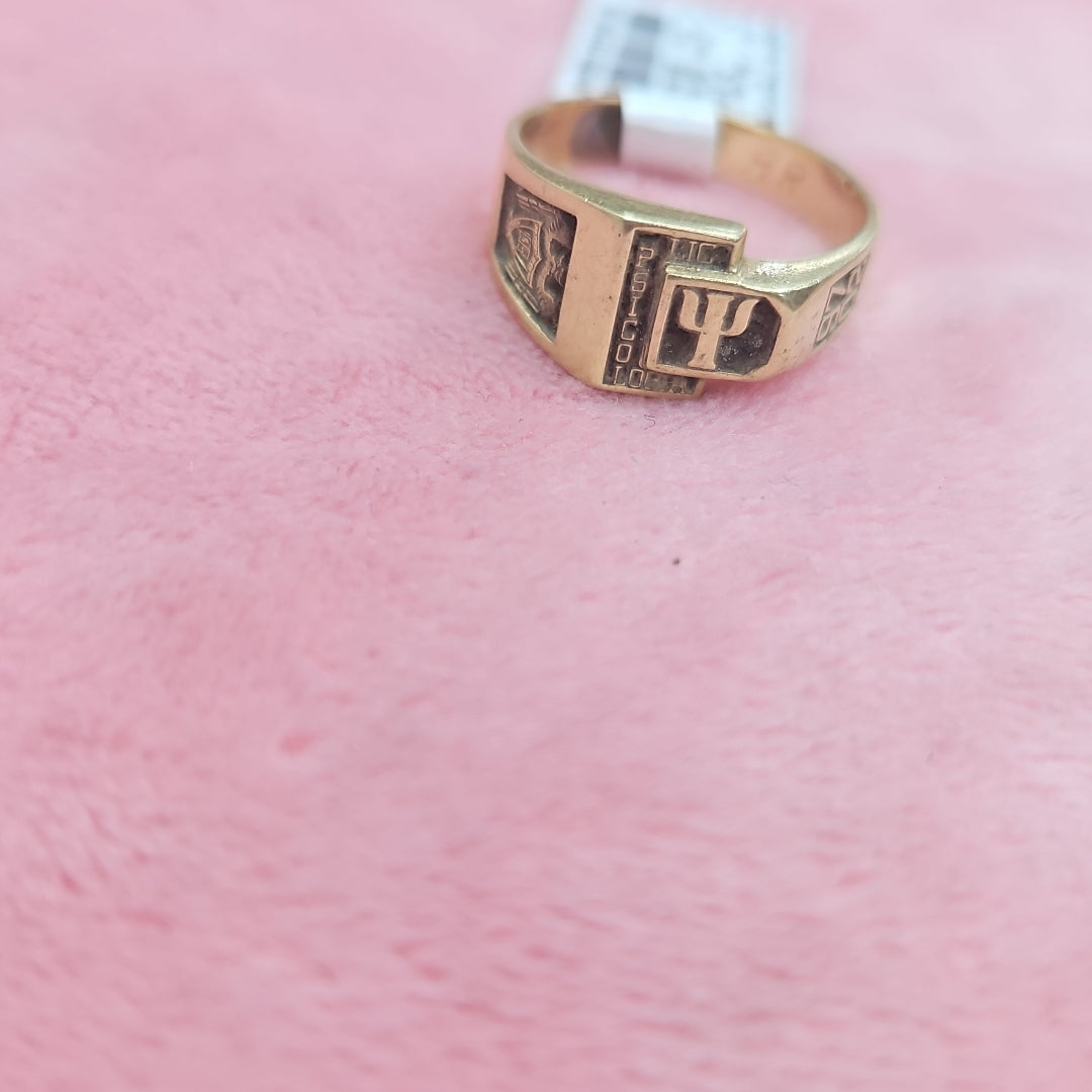 ANILLO DE GRADUACIÓN ORO 14 K 4,90 GRMS (SEMINUEVO)