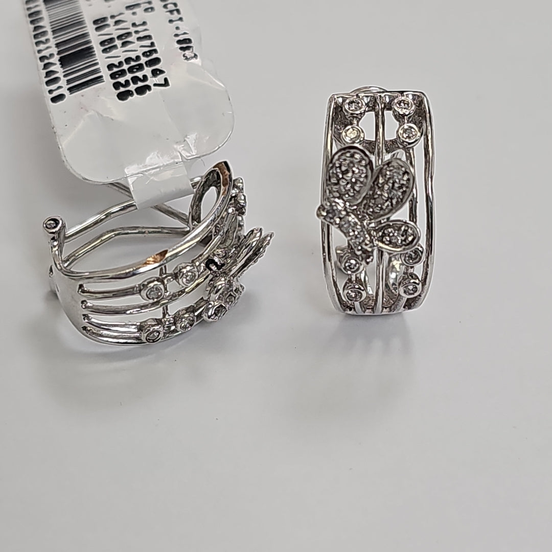 ARETES PAR ORO BLANCO 14 K 4,90 GRMS (SEMINUEVO)