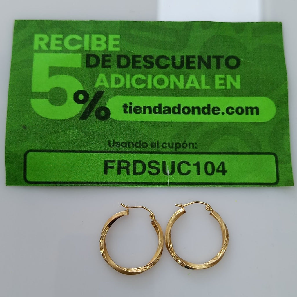 ARRACADAS PAR ORO 14 K 1,90 GRMS (SEMINUEVO)