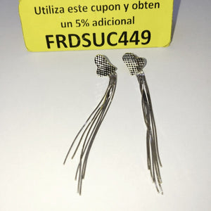 ARETES PAR ORO, ORO BLANCO 18 K 4.9 GRMS (SEMINUEVO)