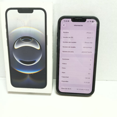 CELULAR APPLE IPHONE 16E A3409 (2025) 128 GB 8 GB RAM (SEMINUEVO)