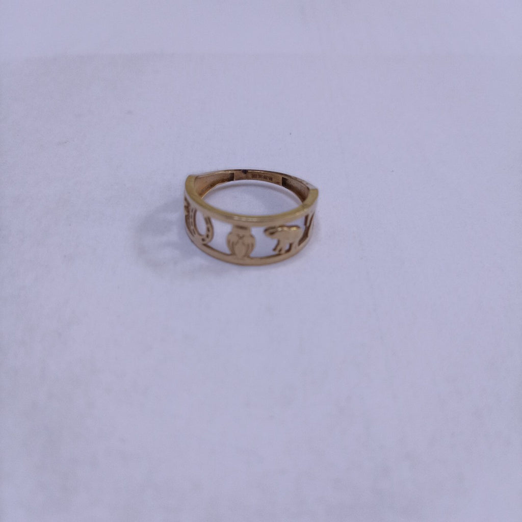 ARGOLLA DE LA SUERTE ORO 14 K 2.1 GRMS (SEMINUEVO)