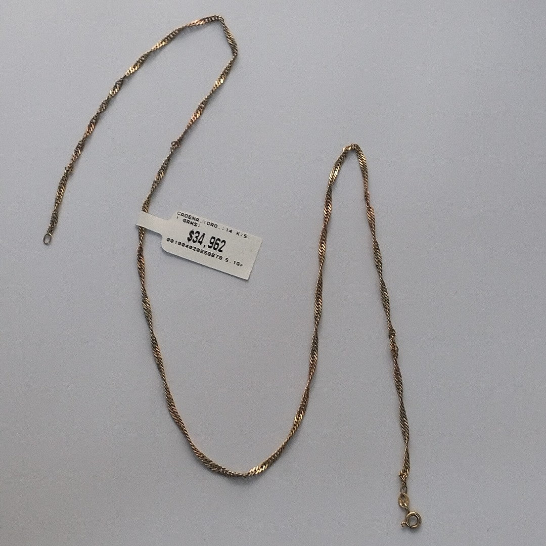 CADENA ORO 14 K 5.1 GRMS (SEMINUEVO)