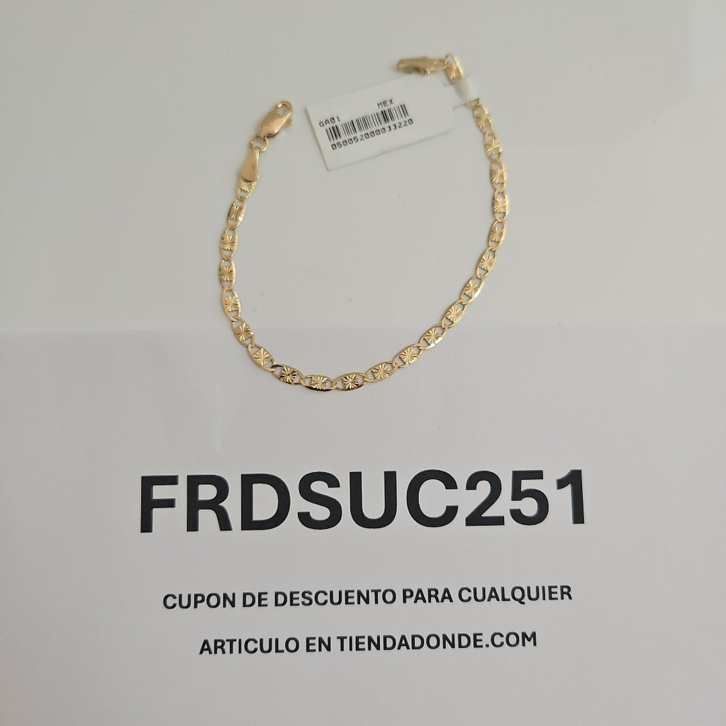 PULSERAS GUCHI ORO 14K 18 CM 2.9 GR (NUEVO)