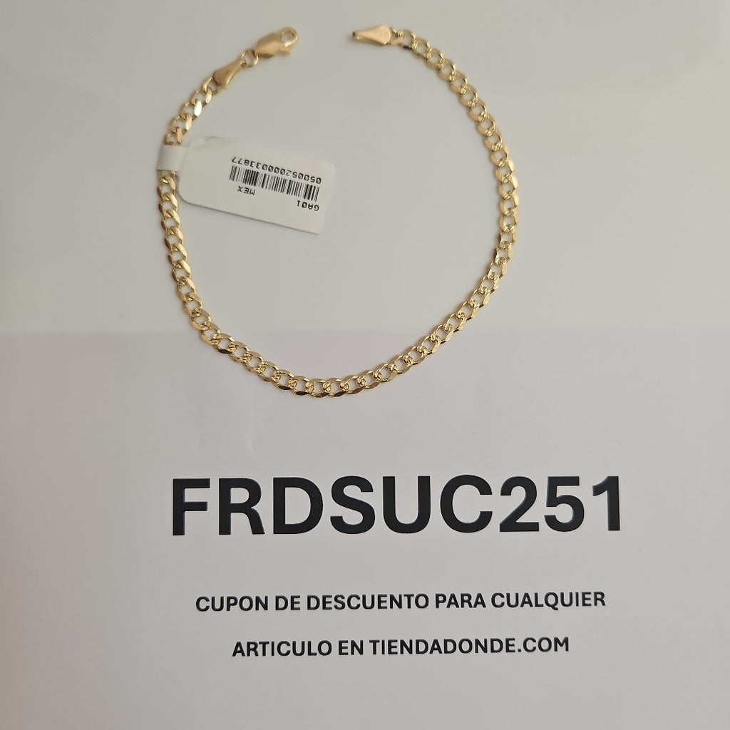 PULSERAS BARBADA ORO 14K 21 CM 5.2 GR (NUEVO)
