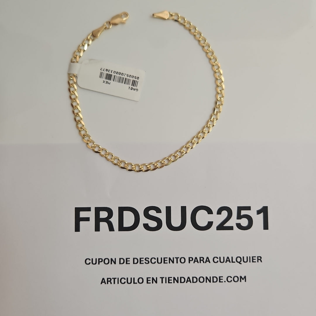 PULSERAS BARBADA ORO 14K 21 CM 5.2 GR (NUEVO)