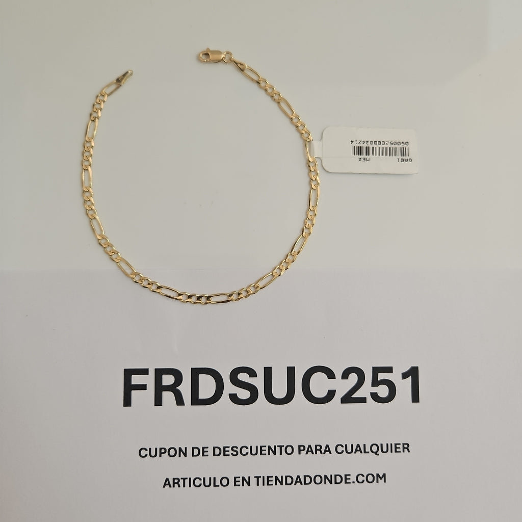 PULSERAS 3X1 ORO 14K 21 CM 3.3 GR (NUEVO)