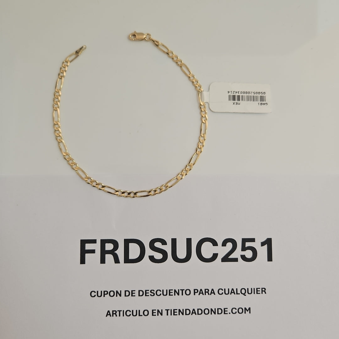 PULSERAS 3X1 ORO 14K 21 CM 3.3 GR (NUEVO)