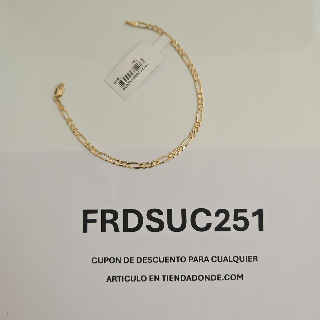 PULSERAS 3X1 ORO 14K 18 CM 2.9 GR (NUEVO)