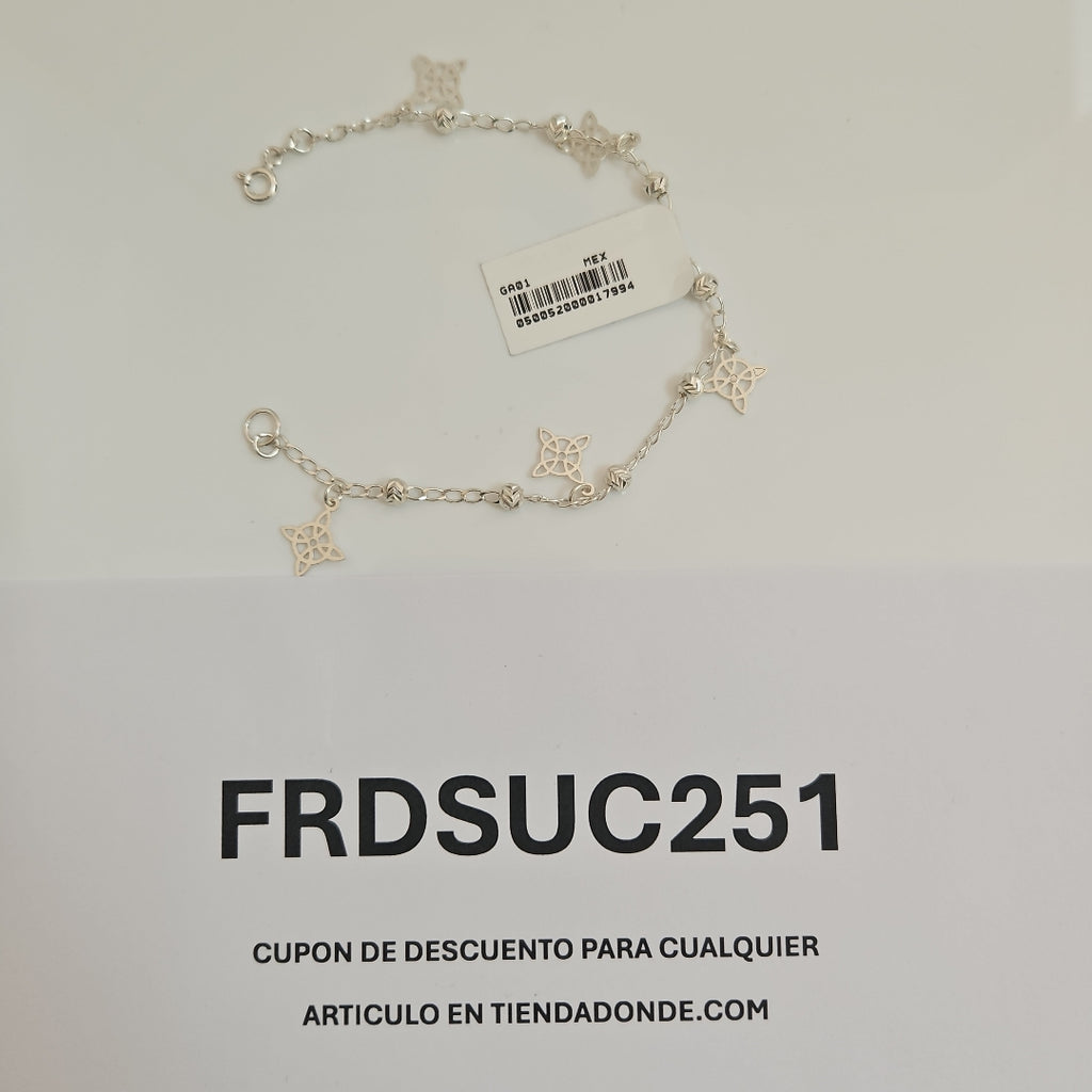 PULSERA TEJIDO ESPECIAL PLATA .925 18 CM 3.2 GR (NUEVO)