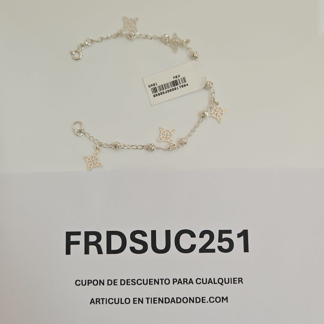 PULSERA TEJIDO ESPECIAL PLATA .925 18 CM 3.2 GR (NUEVO)
