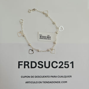 PULSERA TEJIDO ESPECIAL PLATA .925 18 CM 2.6 GR (NUEVO)