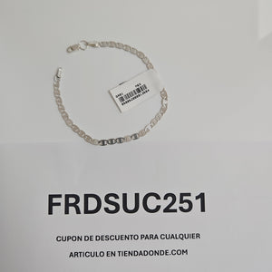 PULSERA TEJIDO GUCHI PLATA .925 18 CM 3.1 GR (NUEVO)