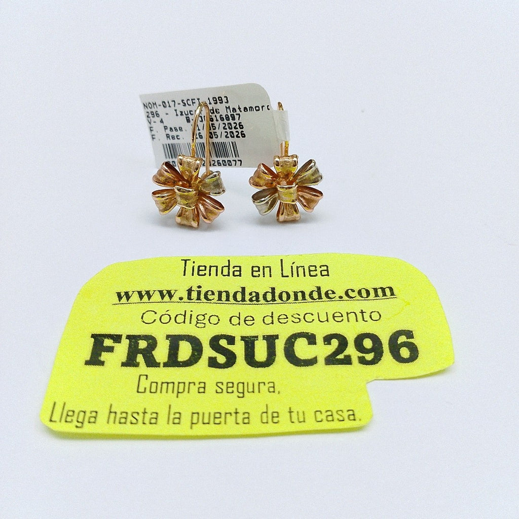 ARETES PAR ORO 14 K 2.4 GRMS (SEMINUEVO)