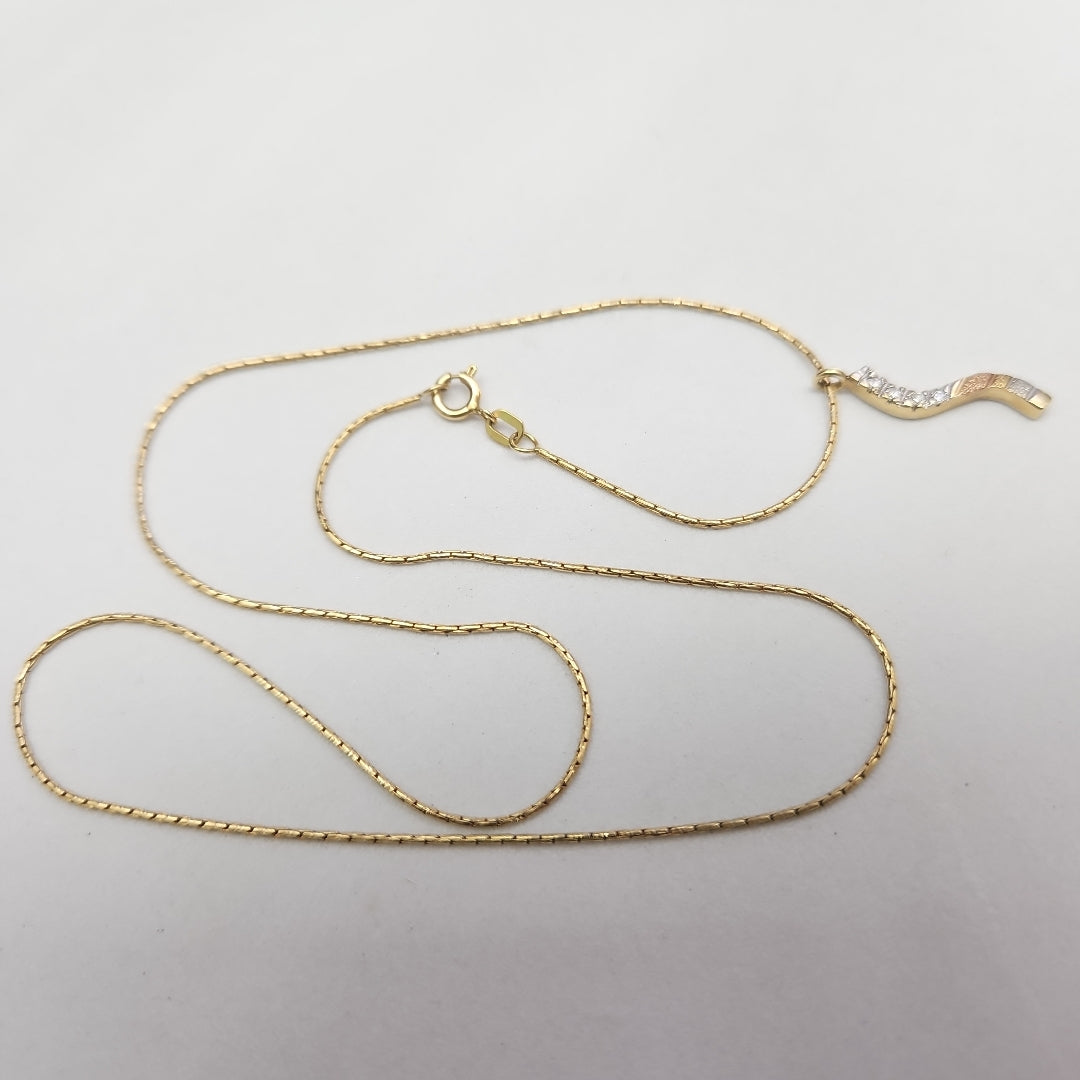 CADENA,DIJE ORO 14 K 3,60 GRMS (SEMINUEVO)