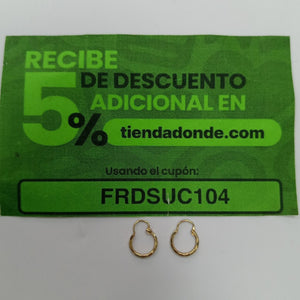 ARRACADAS PAR ORO 10 K 0,50 GRMS (SEMINUEVO)