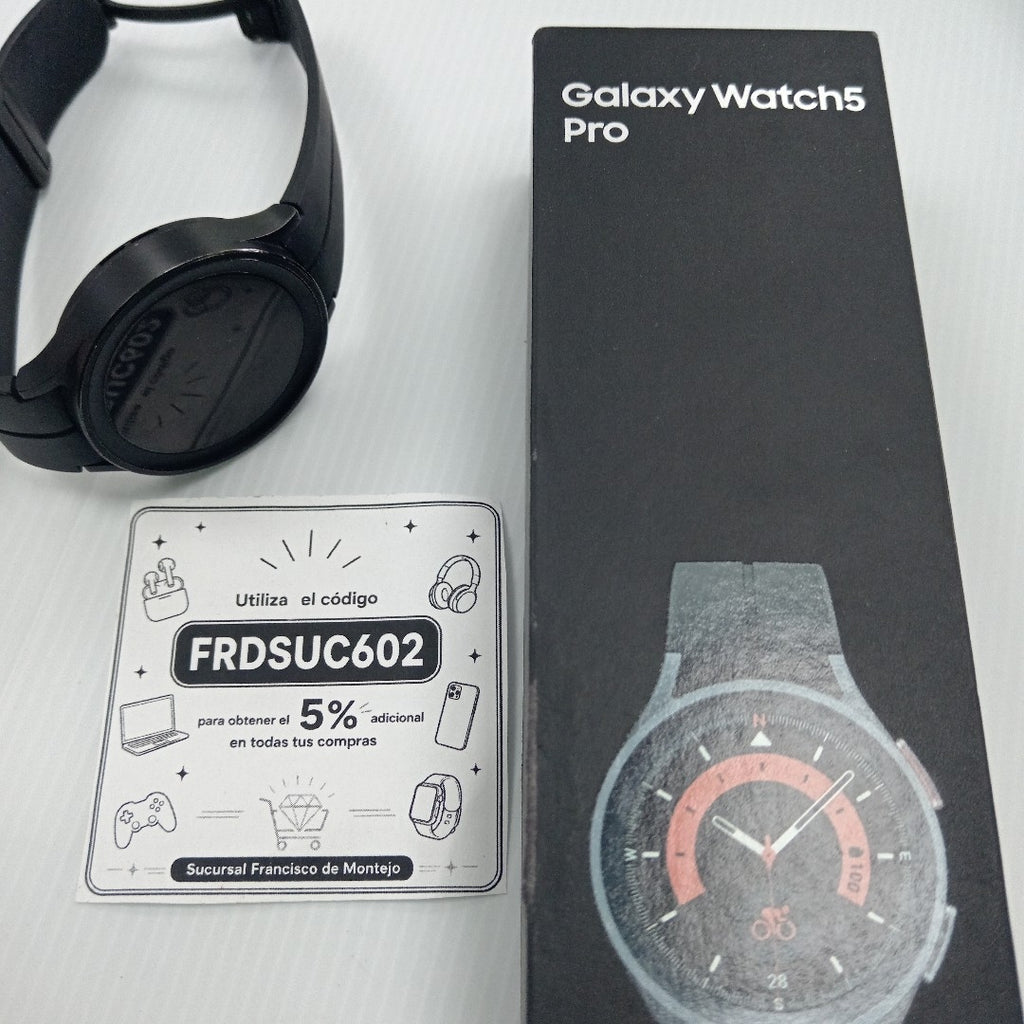 SMARTWATCH SAMSUNG GALAXY WATCH 5 PRO SM-R920 45 MM GPS (SEMINUEVO)
