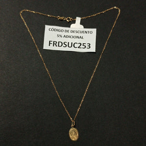 CADENA, MEDALLA RELIGIOSA ORO 10 K 1.5 GRMS (SEMINUEVO)